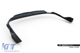 Maxton Design version 2 spoiler suitable for rear S-line bumper on Audi A6 S-Line C9 Avant after 2025, black lacquer-image-6235632