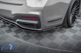 Maxton Design version 2 spoiler suitable for rear bumper of BMW 7 Series G11 with M package 2019-2022, black lacquer-image-6236201