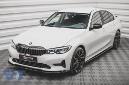 Maxton Design version 2 spoiler suitable for standard front bumper of BMW 3 Series G20 sedan, G21 touring after 2018, black lacquer - ABBMSX6008401