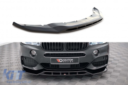 Maxton Design version 2 spoiler suitable for front bumper of BMW X5 F15 with M package 2013-2018, black lacquer - ABBMSX6008578