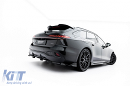 Maxton Design version 2 spoiler suitable for front S-line bumper of Audi A6 S-Line C9 Avant after 2025, black lacquer-image-6235615