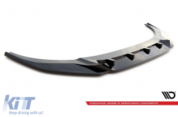 Maxton Design version 2 spoiler suitable for front bumper of Audi RSQ8 MK1 after 2019, black lacquer - ABSA6020566