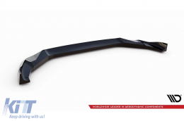 Maxton Design version 2 spoiler suitable for front bumper of BMW X3 F97 after 2021, black lacquer-image-6236330