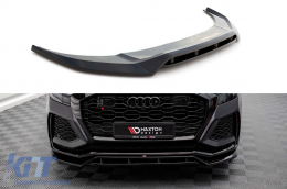 Maxton Design version 3 spoiler suitable for front bumper of Audi RSQ8 MK1 after 2019, black lacquer - ABSA6020567