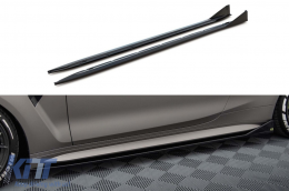 image-75-Maxton Design Version 3 Zusätze geeignet für CSL-Typ Seitenschweller für BMW M4 G82 nach 2021, schwarze Lackierung