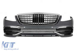 Maybach package suitable for Mercedes S-Class W222 2013-2020 with LED headlights and LED taillights-image-6235995
