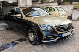 Maybach package suitable for Mercedes S-Class W222 2013-2020 with LED headlights and LED taillights-image-6236030