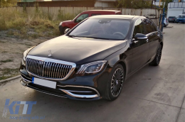 Maybach package suitable for Mercedes S-Class W222 2013-2020 with LED headlights and LED taillights-image-6236033