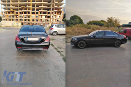 Maybach package suitable for Mercedes S-Class W222 2013-2020 with LED headlights and LED taillights-image-6236035
