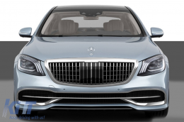 Maybach package suitable for Mercedes S-Class W222 2013-2020 with LED headlights and LED taillights-image-6236037