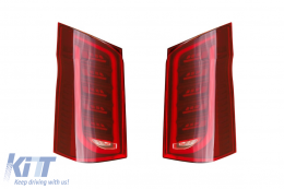 Maybach style LED tail light tuning kit suitable for Mercedes V-Class W447 2014-2024 with red base, left and right - ABMETX6009450