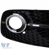 Méhsejt mintás hűtőrács betét lökhárítóba, fényes fekete, Audi Q5 8R 12-16-image-6203758