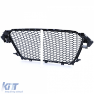 Méhsejt mintás hűtőrács embléma nélkül fényes fekete Audi A4 B8 8K Facelift 11-15-image-6192737
