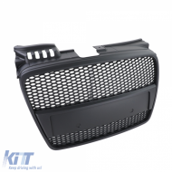 Méhsejt mintás hűtőrács fekete Audi A4 B7 04-07 + Cabriolet-image-6257761
