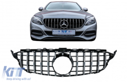 Mercedes Benz C-osztály W205 S205 (2014-up) első hűtőrács AMG GT-R Panamericana Design króm, kamera nélkül-image-6057481