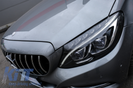 Mercedes Benz C-osztály W205 S205 (2014-up) első hűtőrács AMG GT-R Panamericana Design króm, kamera nélkül-image-6060492