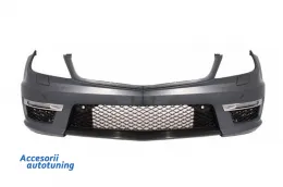 Подходящ за MERCEDES C-Class W204 Facelift C63 Body Kit T-Modell S204 Комби Estate с Предна Решетка Спорт Черен Glossy-image-6024807