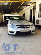 Mercedes W204 C-osztály Facelift 2011-2014 C63 AMG Design Teljes Karosszéria Átalakításhoz csomag-image-55508