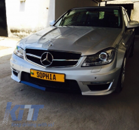 Mercedes W204 C-osztály Facelift 2011-2014 C63 AMG Design Teljes Karosszéria Átalakításhoz csomag-image-55512
