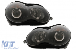 Фарове подходящи за MERCEDES C-Class W203 (05.2000-03.2004) Черен-image-6039265