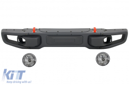 Metal Body Kit suitable for Jeep Wrangler Rubicon JK (2007-2017) 10th Anniversary Hard Rock Style With Complete Exhaust System Axle-Back-image-6032953