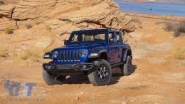 Metal Front Bumper suitable for Jeep Wrangler JL (2018-Up) 10th Anniversary Hard Rock Style-image-6085271