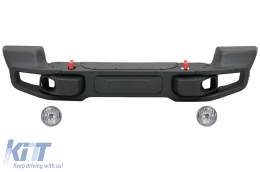 Metal Front Bumper suitable for JEEP Wrangler Rubicon JK (2007-2017) 10th Anniversary Hard Rock Style - FBJEWJKTH