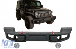 Metal Front Bumper suitable for JEEP Wrangler Rubicon JK (2007-2017) 10th Anniversary Hard Rock Style-image-6085501