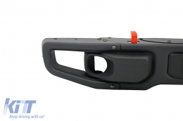 Metal Front Bumper with Central Front Grille suitable for JEEP Wrangler / Rubicon JK (2007-2017) 10th Anniversary Hard Rock Style-image-6048094