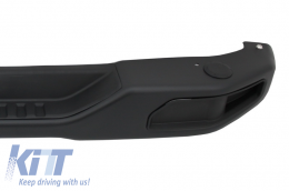 Metal Rear Bumper with Complete Exhaust System Axle-Back suitable for Jeep Wrangler Rubicon JK (2007-2017) Double Exhaust Evacuation-image-6075956
