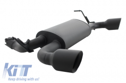Metal Rear Bumper with Complete Exhaust System Axle-Back suitable for Jeep Wrangler Rubicon JK (2007-2017) Double Exhaust Evacuation-image-6075961