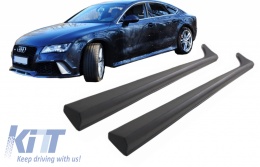 Minigonne laterali Sottoporta Add-On per AUDI A7 4G 11-14 RS7 Look Polipropilene-image-6049624
