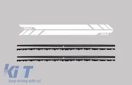 image-31-Minigonne per VW Golf 7 VII 13-17 GTI Look Side Decals Sticker Vinile Bianco