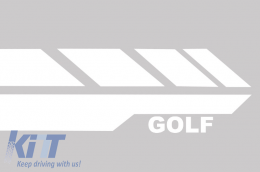 Minigonne per VW Golf 7 VII 13-17 GTI Look Side Decals Sticker Vinile Bianco-image-6046400
