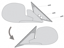 Mirror Adapter Plates suitable for OPEL ASTRA G - A250
