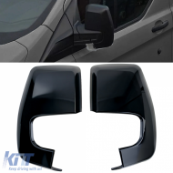 image-74-Mirror caps black gloss for replacement suitable for Ford Transit Custom 12-23