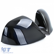 Mirror caps for replacement Gloss Black for VW Bus T5.2 T6 T6.1 Amarok-image-6210061
