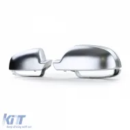 Mirror caps for replacement silver matte for AUDI A3 8P A4 8K B8 A5 8T 09--image-6296644