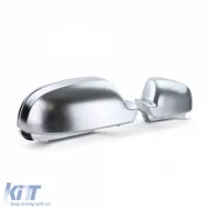 Mirror caps for replacement silver matte for AUDI A3 8P A4 8K B8 A5 8T 09--image-6296645