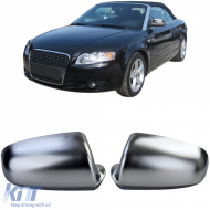 Mirror caps silver matte for replacement for Audi A3 8P A4 8E A6 4F up to 2008
