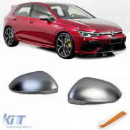 Mirror caps silver matte for replacement for VW Golf 8 + ID.3 with lane assist - ODMCV6014412