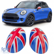 Mirror caps Union Jack blue white red fits for Mini F54 F55 F56 F57 13-18 - ODMCM6012789