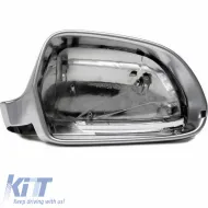 Mirror Covers suitable for Audi A3 8P 08-10, A4 B8 08-11, A5 8T 07-11, A6 C6 4F 09-11, A8 D3, Q3 8U, Brushed Aluminum 2 Pieces-image-6321316