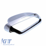 Mirror Covers suitable for Audi A3 8P 08-10, A4 B8 08-11, A5 8T 07-11, A6 C6 4F 09-11, A8 D3, Q3 8U, Brushed Aluminum 2 Pieces
