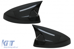 Mirror Covers suitable for Audi A3 8V RS3 Cabriolet Limousine Sportback (2012-2019) Bat Look Carbon - MCAUA38VCF