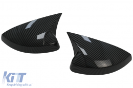 Mirror Covers suitable for Audi A3 8V RS3 Cabriolet Limousine Sportback (2012-2019) Bat Look Carbon-image-6095287