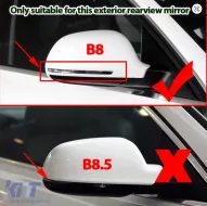 MIRROR COVERS SUITABLE FOR AUDI A4 B8 2008-2014 / AUDI A3 2008-2012 WITH TURN SIGNAL IN THE COVER-image-6326057