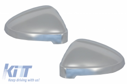 image-20-Mirror Covers suitable for Audi A4 B9 (2016-) Extinction Aluminium Plated Complete Housing With Side Assist