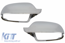 image-5-Mirror Covers suitable for Audi A5 8T (2011-2016) A3 8P (2011-2013) A4 B8.5 Facelift (2012-2015) Extinction Aluminium Plated Complete Housing Without Side Assist