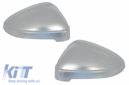 Mirror Covers suitable for Audi A5 F5 (2017+) Extinction Aluminium Plated Complete Housing Without Side Assist